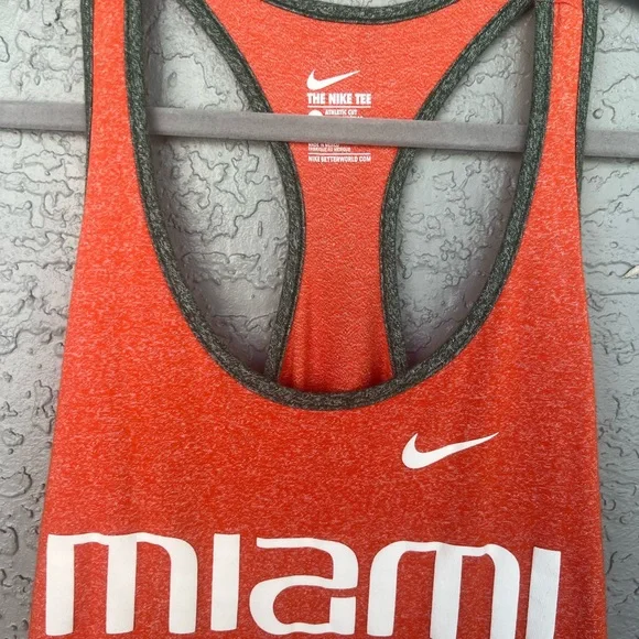 Nike Women's Orange UM Tank Top - Picture 3 of 5
